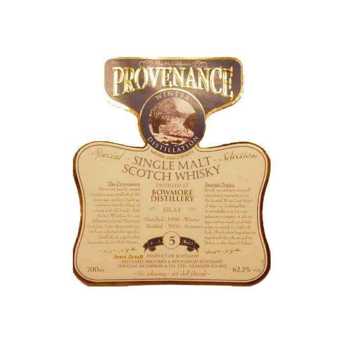 Bowmore McGibbon's Provenance 1995 5 Years Single Malt Whisky