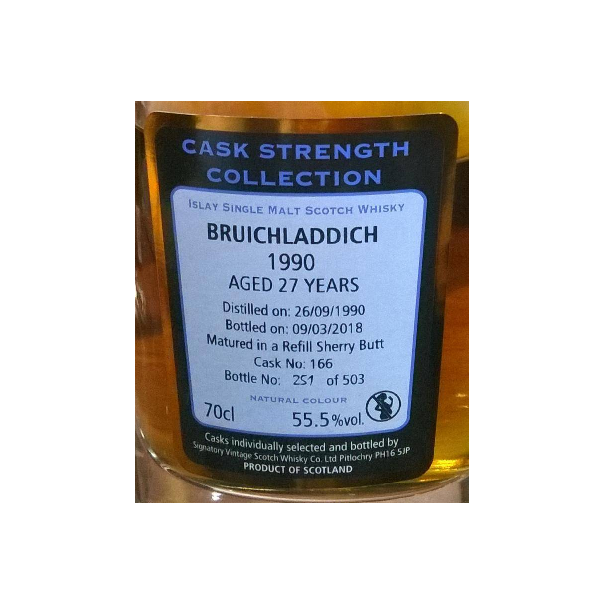 Bruichladdich Cask Strength Collection 1990 27 Years Single Malt Whisky 3