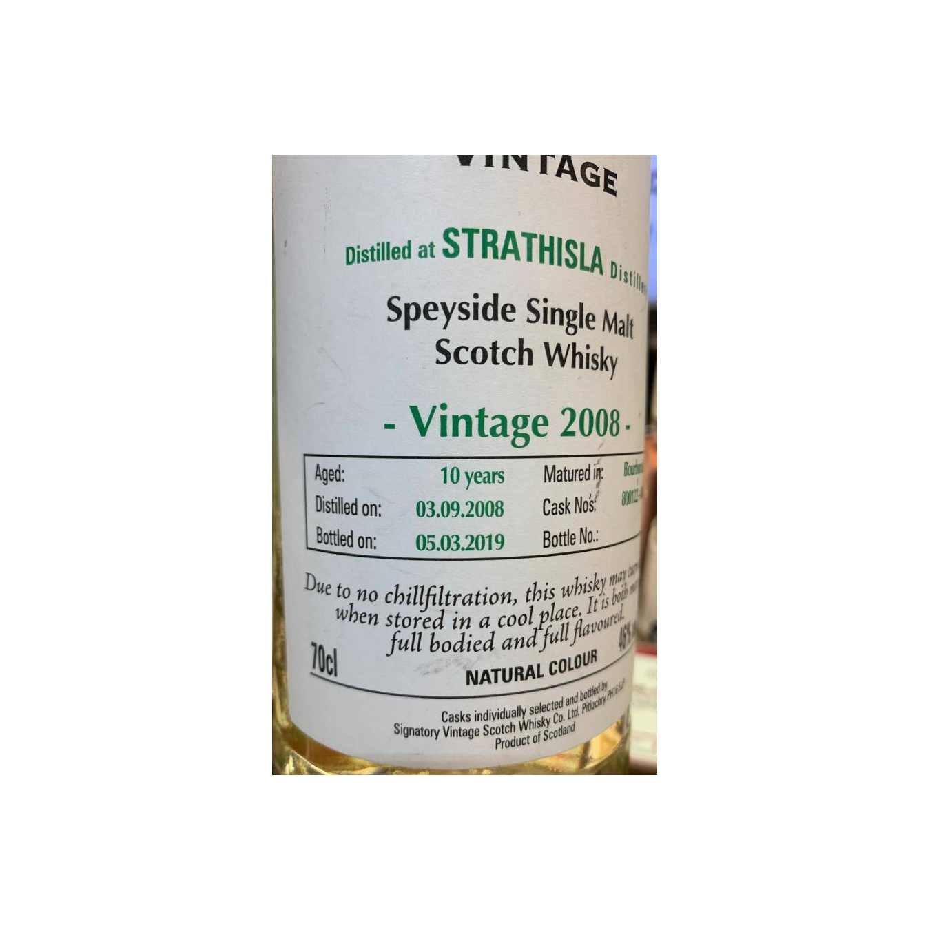 Strathisla The Un-Chillfiltered Collection 2008 10 Years Single Malt Whisky 2