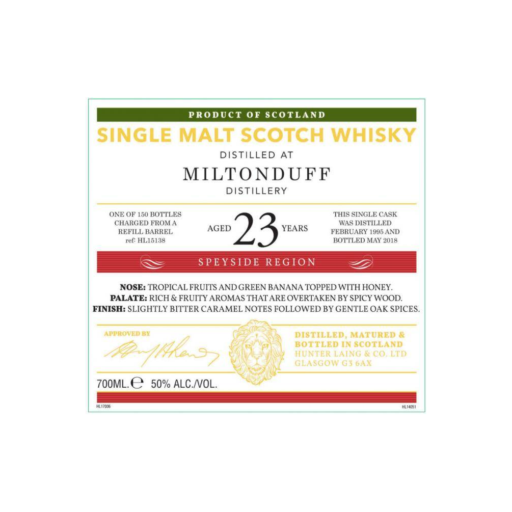 Miltonduff Old Malt Cask 1995 23 Years Single Malt Whisky 3