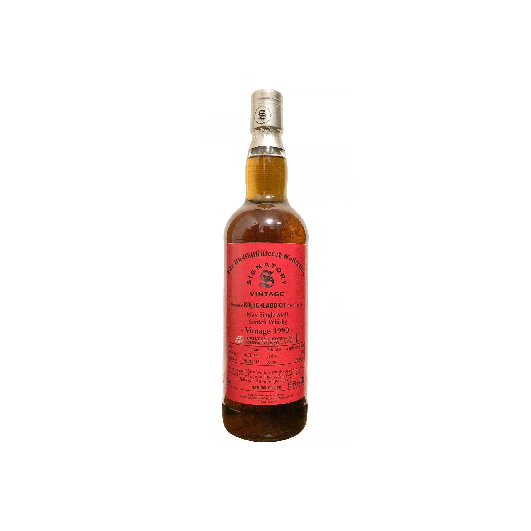 Bruichladdich The Un-Chillfiltered Collection 1990 26 Years Single Malt Whisky