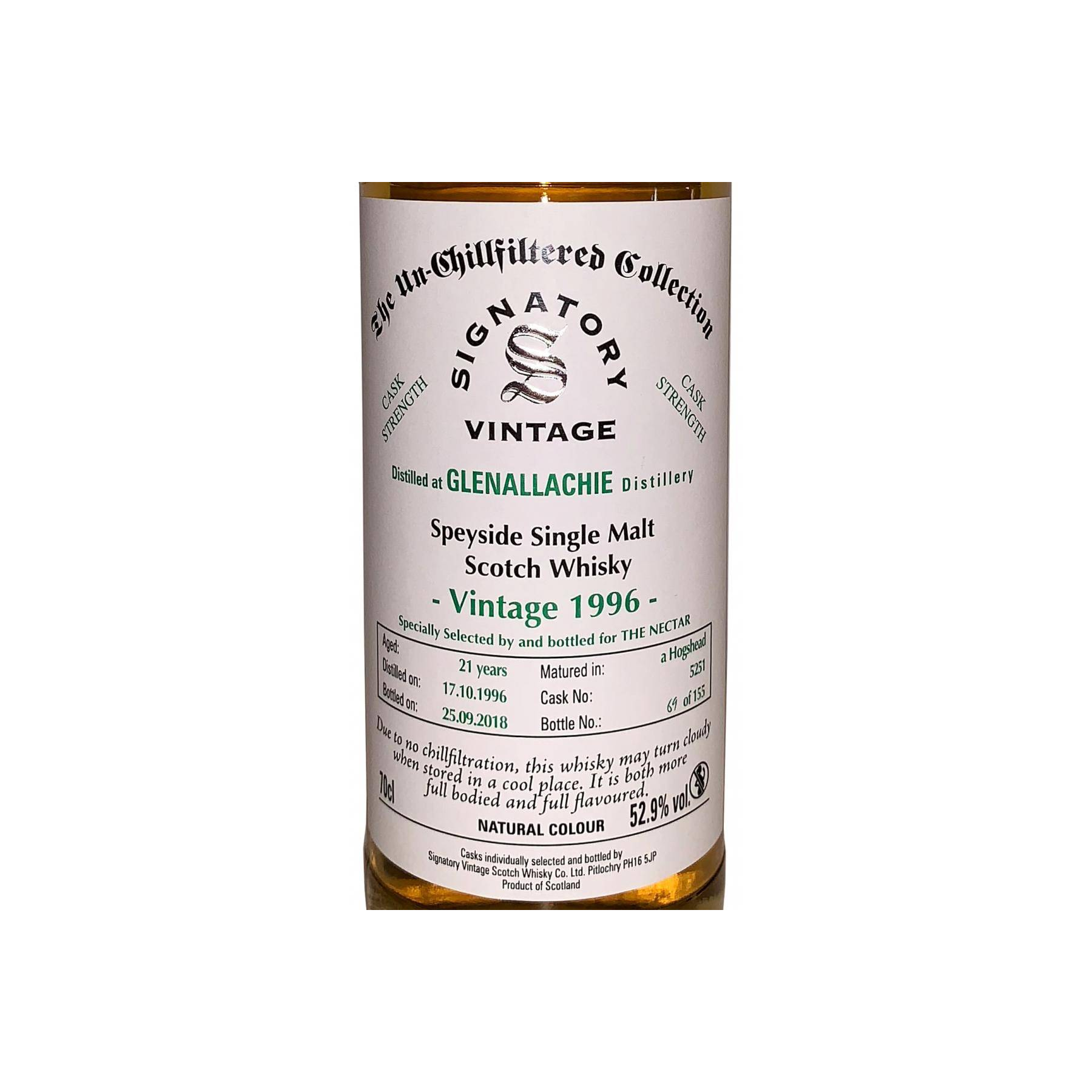 The GlenAllachie 1996 21 Years Single Malt Whisky 2