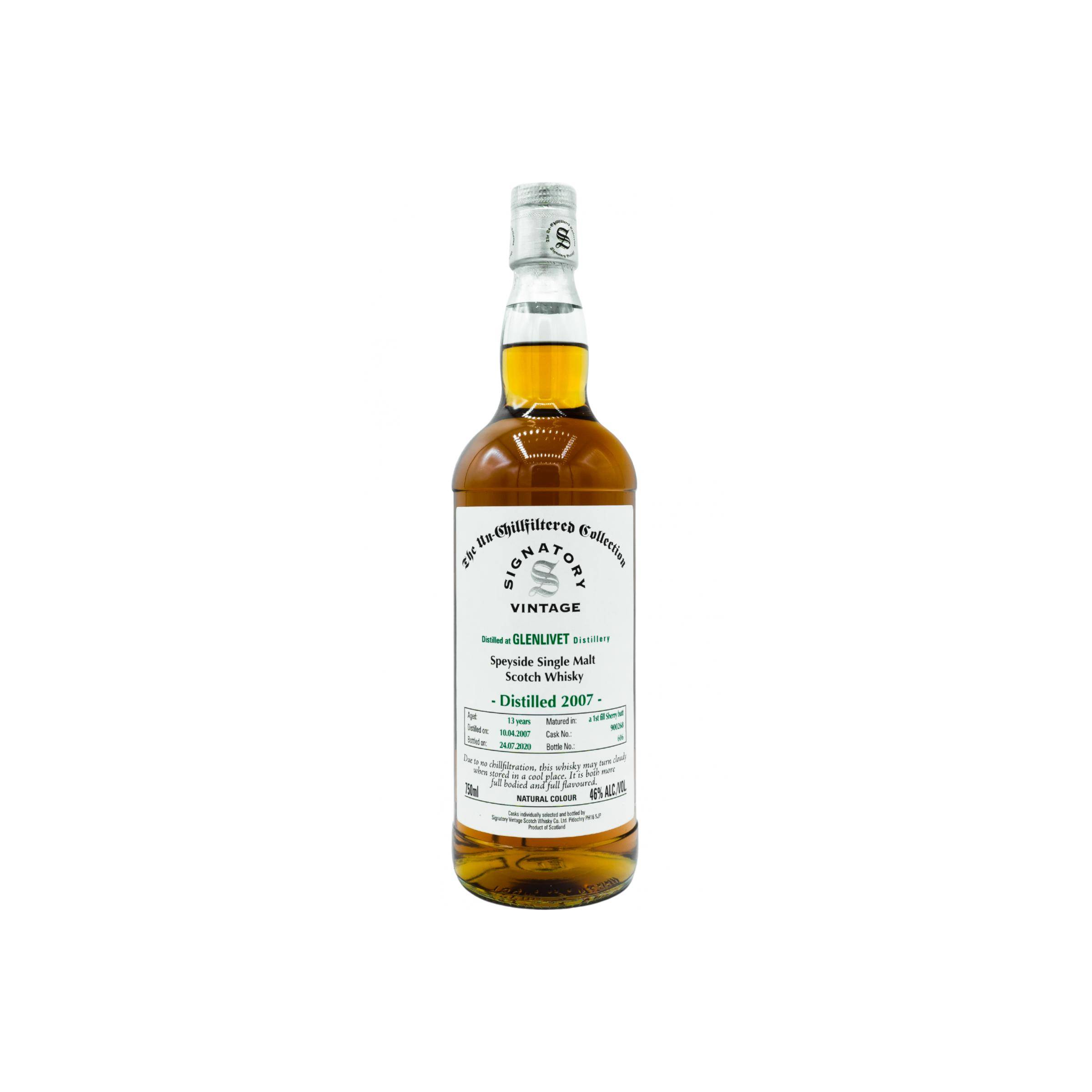 The Glenlivet The Un-Chillfiltered Collection 2007 12 Years Single Malt Whisky