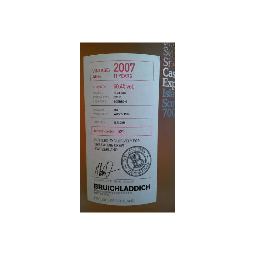 Bruichladdich 2007 11 Years Single Malt Whisky 2
