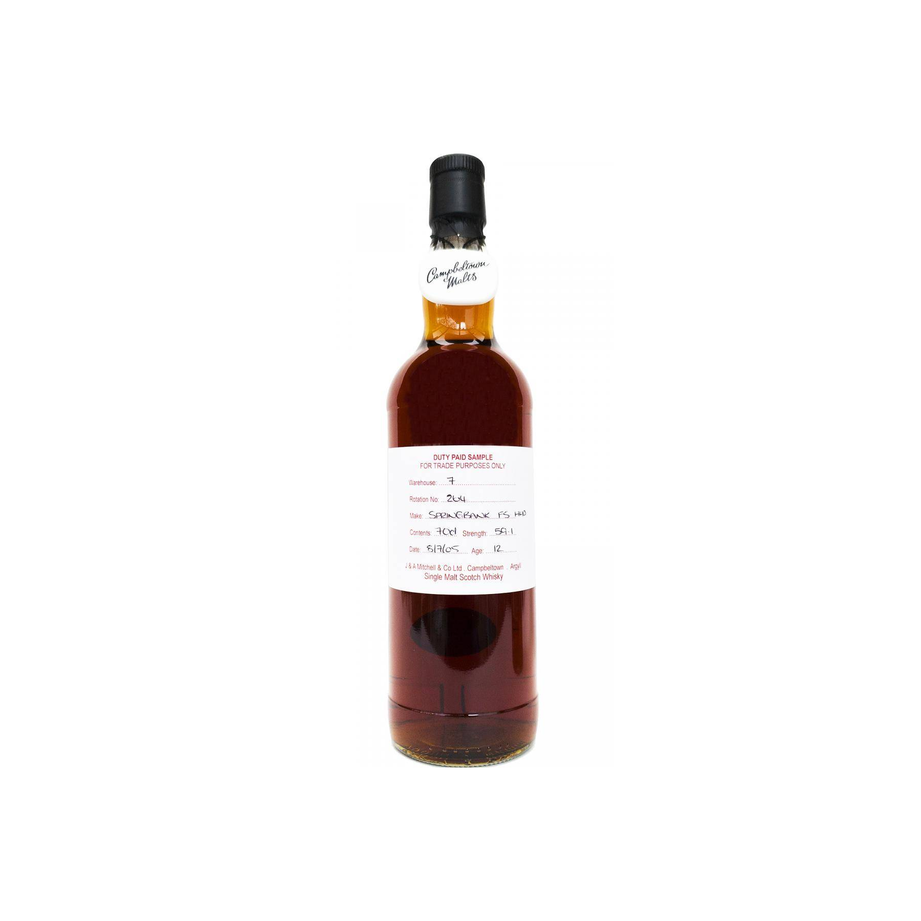 Springbank Duty Paid Sample - For Trade Purposes Only 2005 12 Years Single Malt Whisky