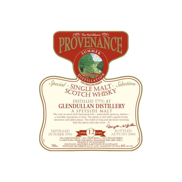 Glendullan McGibbon's Provenance 1996 12 Years Single Malt Whisky 2