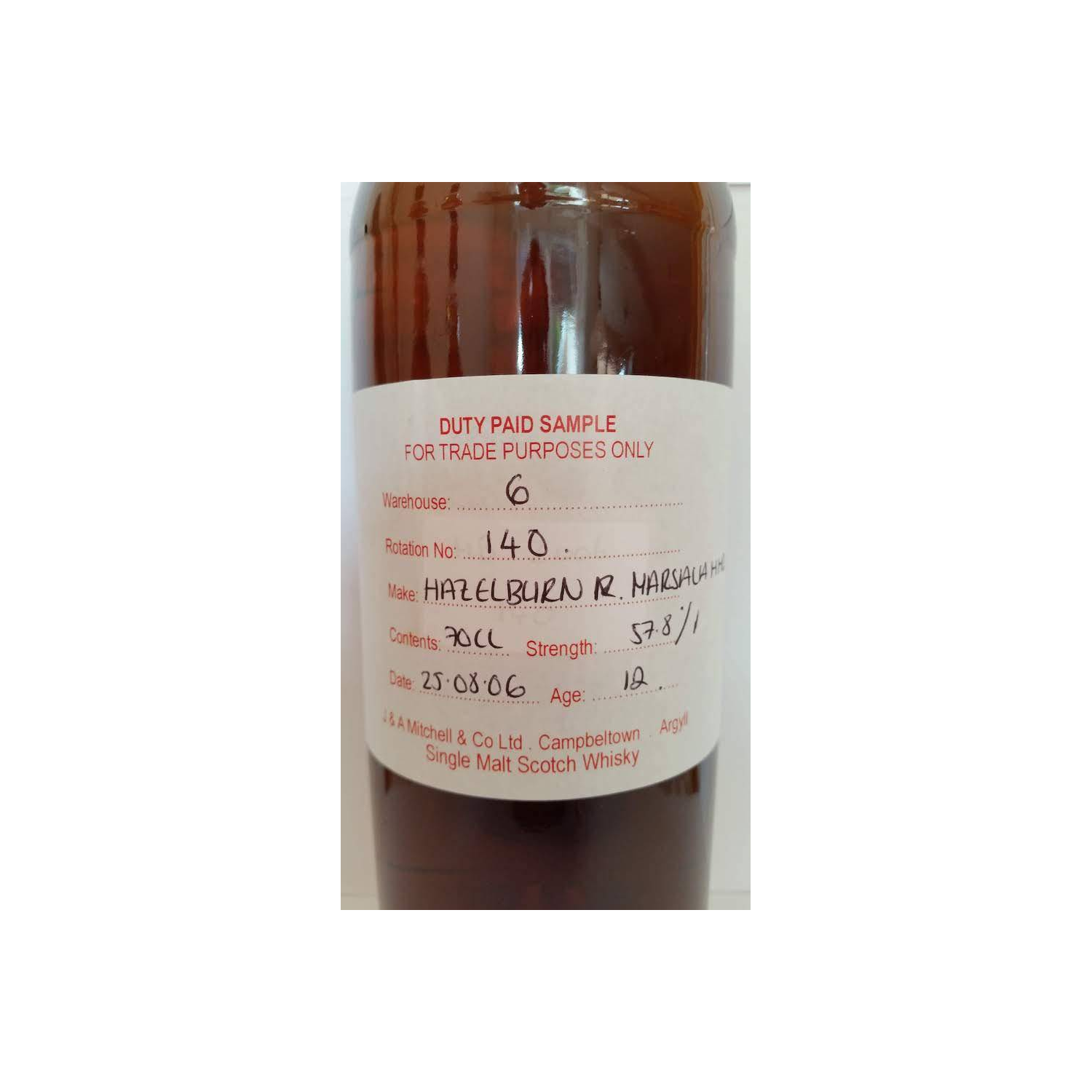 Hazelburn Duty Paid Sample - For Trade Purposes Only 2006 12 Years Single Malt Whisky 2
