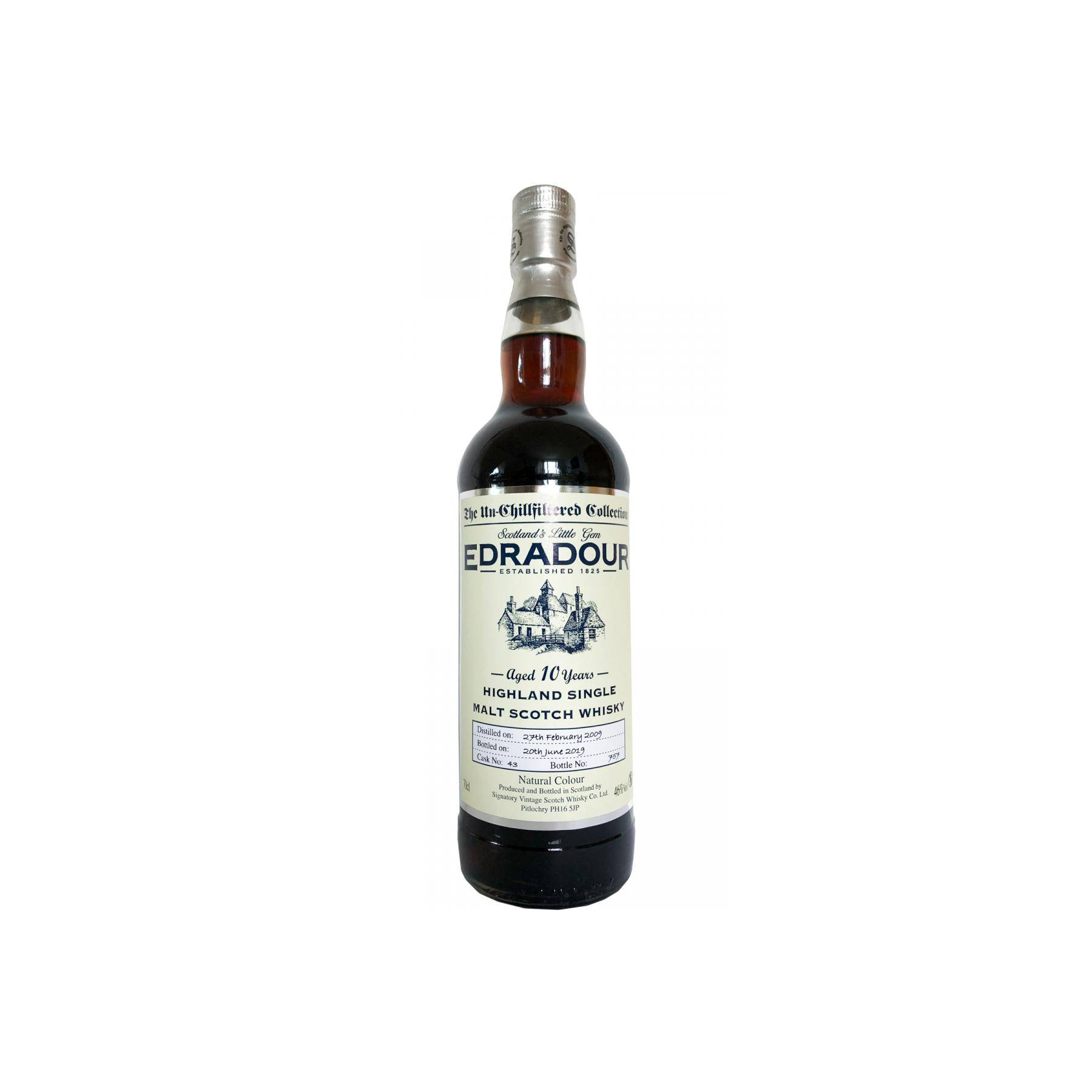 Edradour The Un-Chillfiltered Collection 2009 10 Years Single Malt Whisky