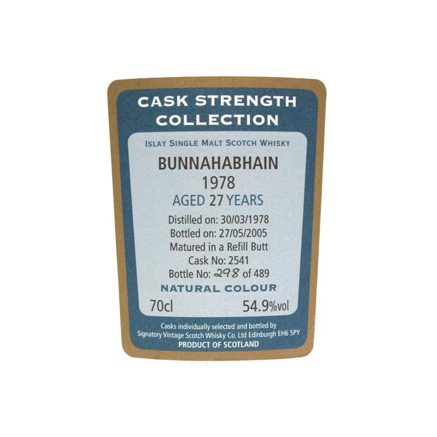 Bunnahabhain Cask Strength Collection 1978 27 Years Single Malt Whisky 2