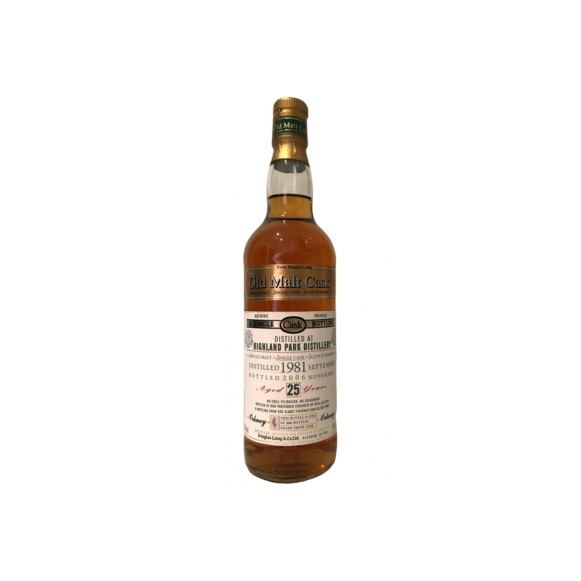Highland Park Old Malt Cask 1981 25 Years Single Malt Whisky