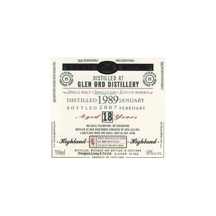Glen Ord Old Malt Cask 1989 18 Years Single Malt Whisky