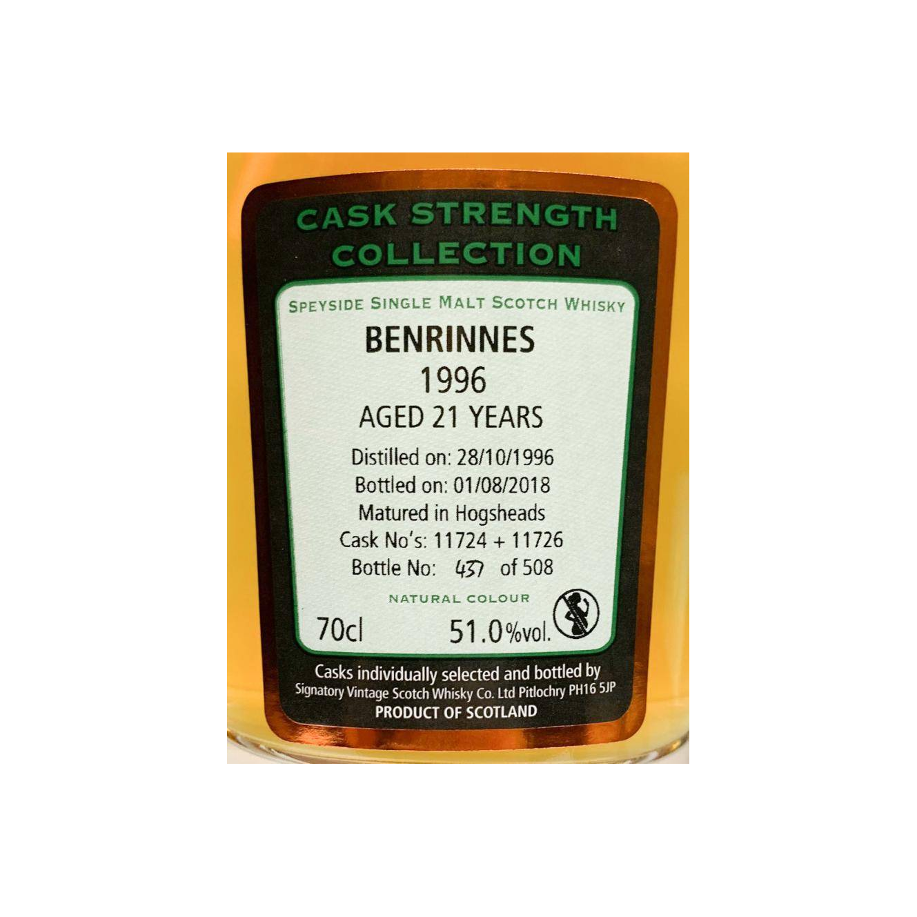 Benrinnes Cask Strength Collection 1996 21 Years Single Malt Whisky 2