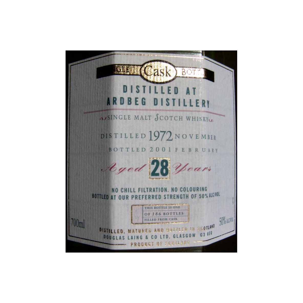 Ardbeg Old Malt Cask 1972 28 Years Single Malt Whisky 2