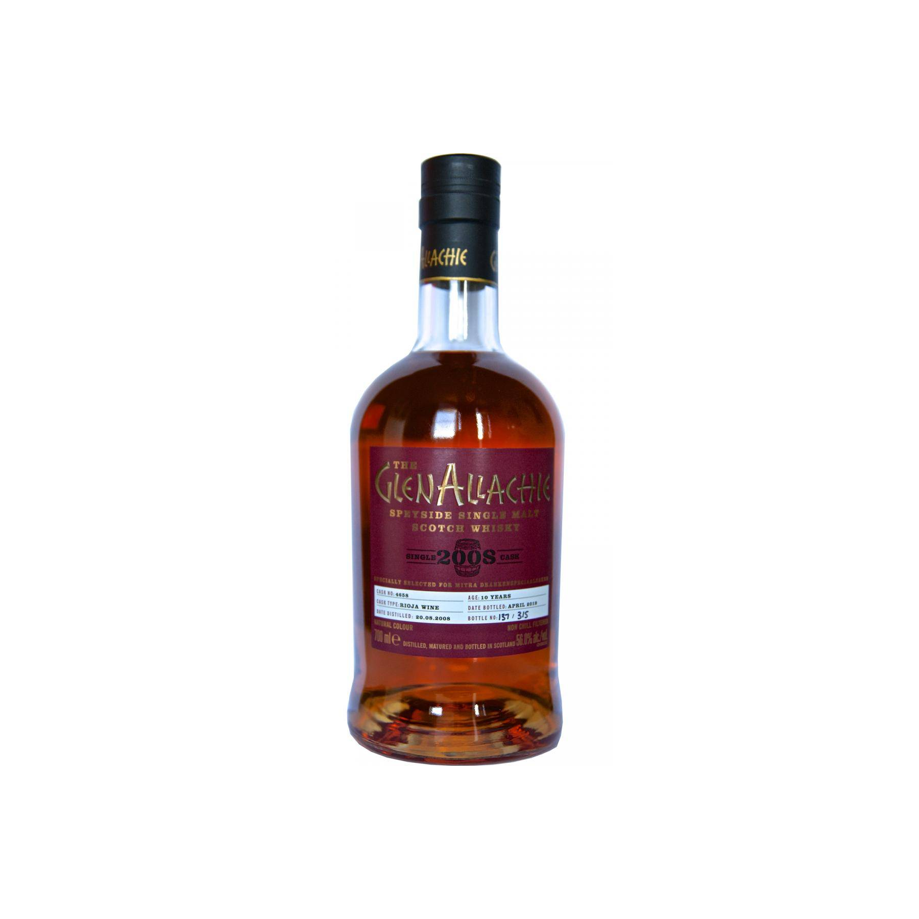 The GlenAllachie Single Cask 2008 10 Years Single Malt Whisky