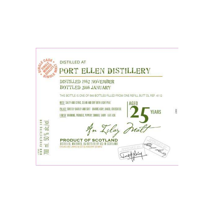 Port Ellen Old Malt Cask 1982 25 Years Single Malt Whisky 2