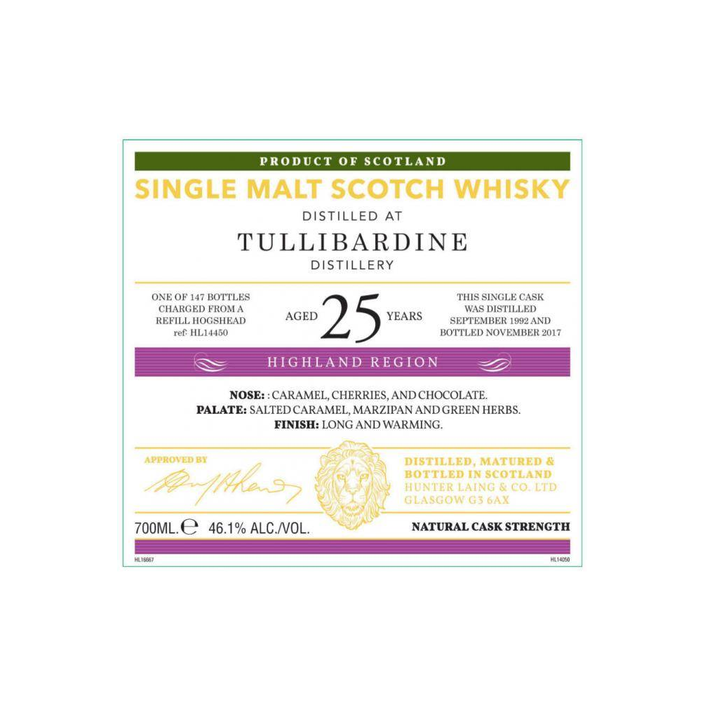 Tullibardine Old Malt Cask 1992 25 Years Single Malt Whisky 3