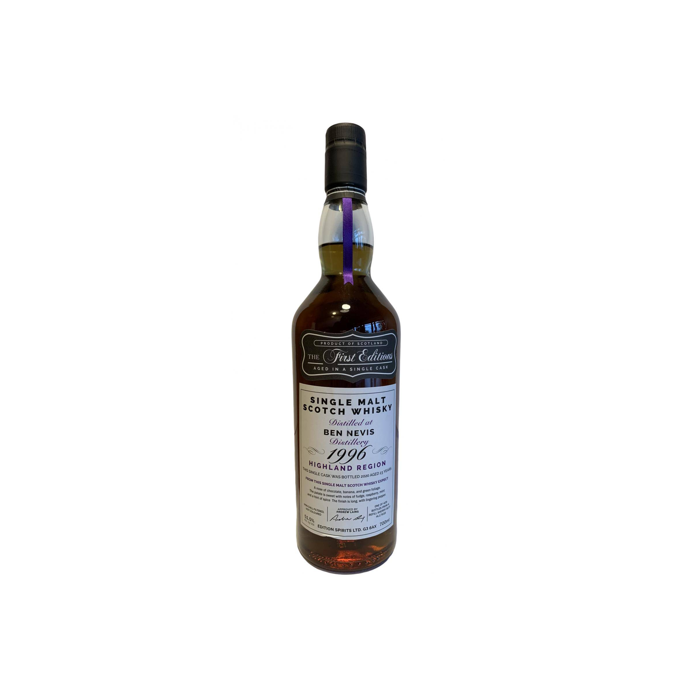 Ben Nevis The First Editions 1996 23 Years Single Malt Whisky