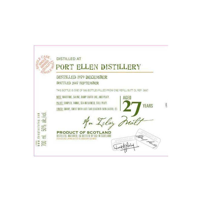 Port Ellen Old Malt Cask 1979 27 Years Single Malt Whisky 2