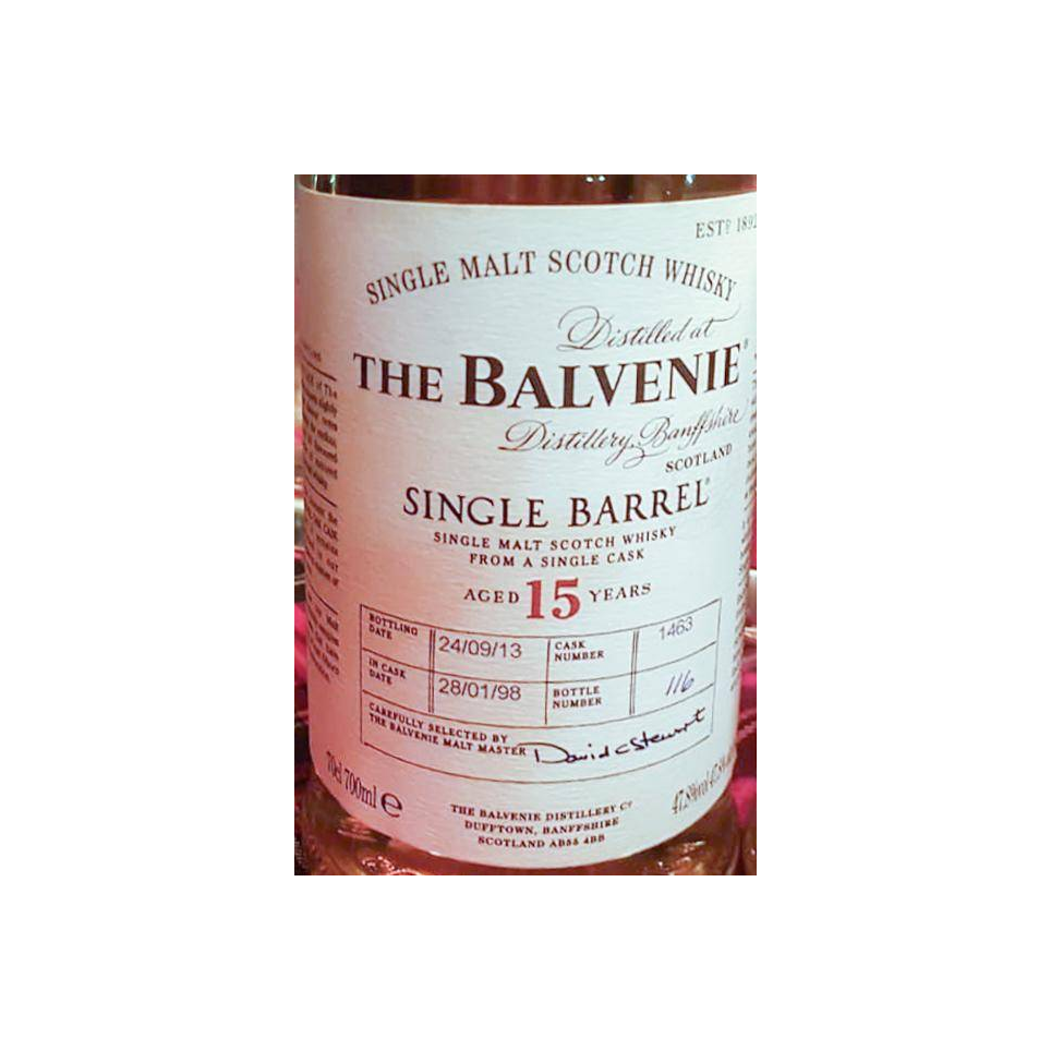 The Balvenie Single Cask 1998 15 Years Single Malt Whisky
