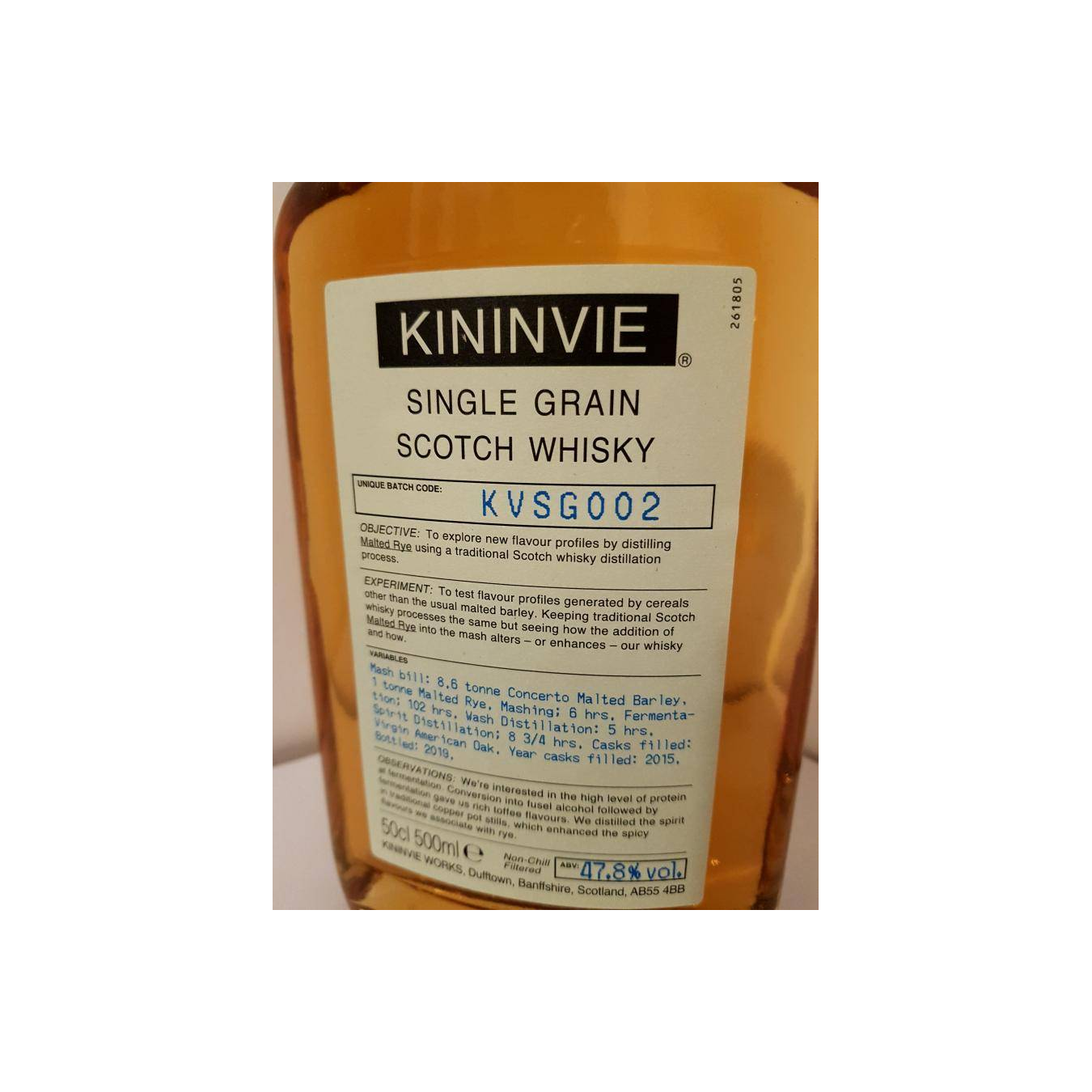 Kininvie 2015 3 Years Single Grain Whisky 3