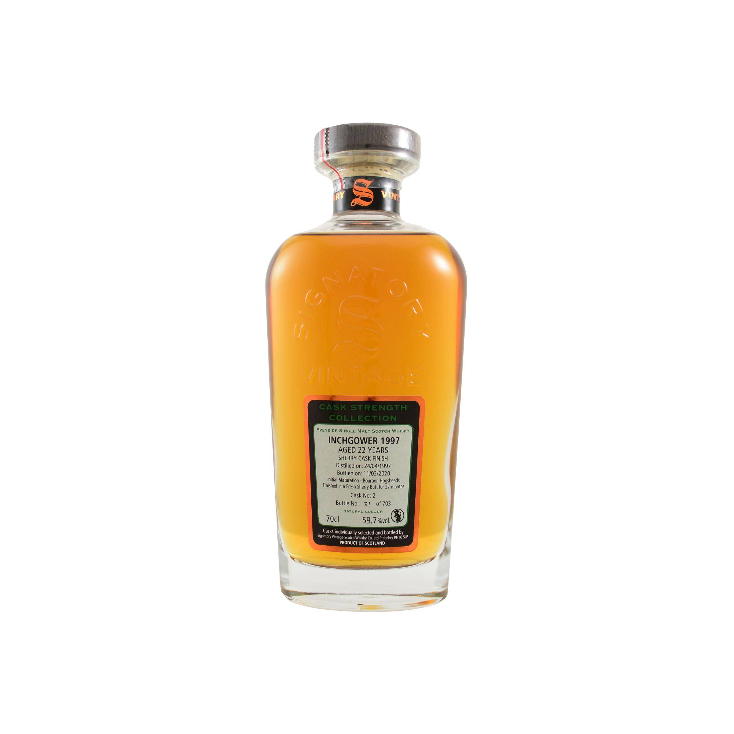 Inchgower Cask Strength Collection 1997 22 Years Single Malt Whisky