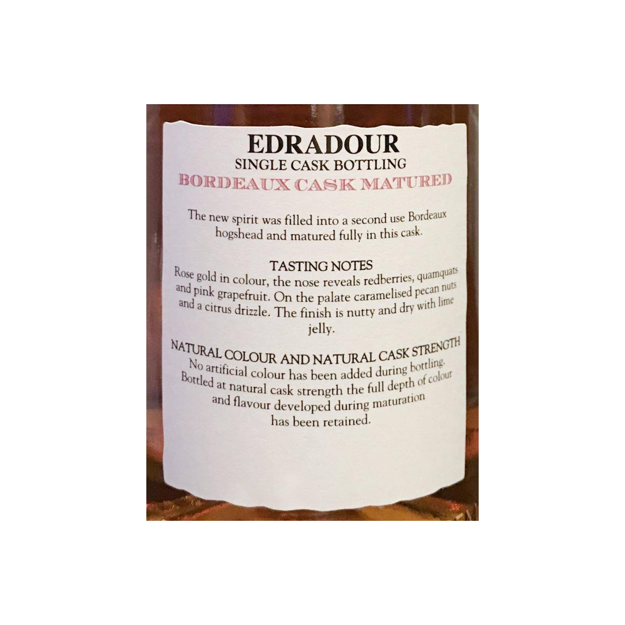 Edradour 2007 10 Years Single Malt Whisky 3