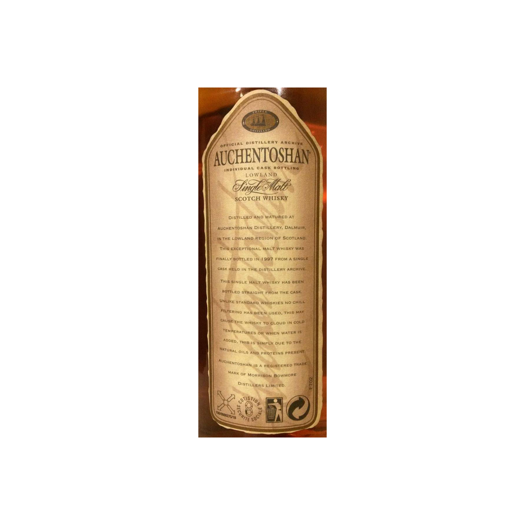 Auchentoshan Individual Cask Bottling 1966 31 Years Single Malt Whisky 2