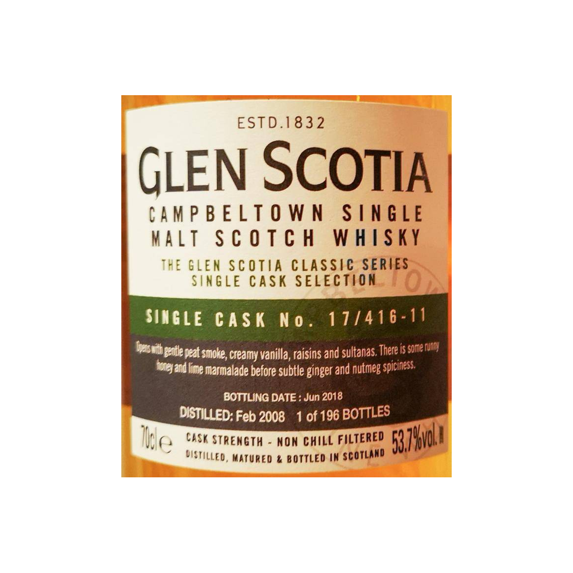 Glen Scotia 2008 10 Years Single Malt Whisky 2