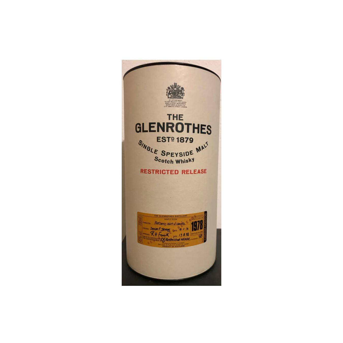 The Glenrothes 1978 21 Years Single Malt Whisky 2