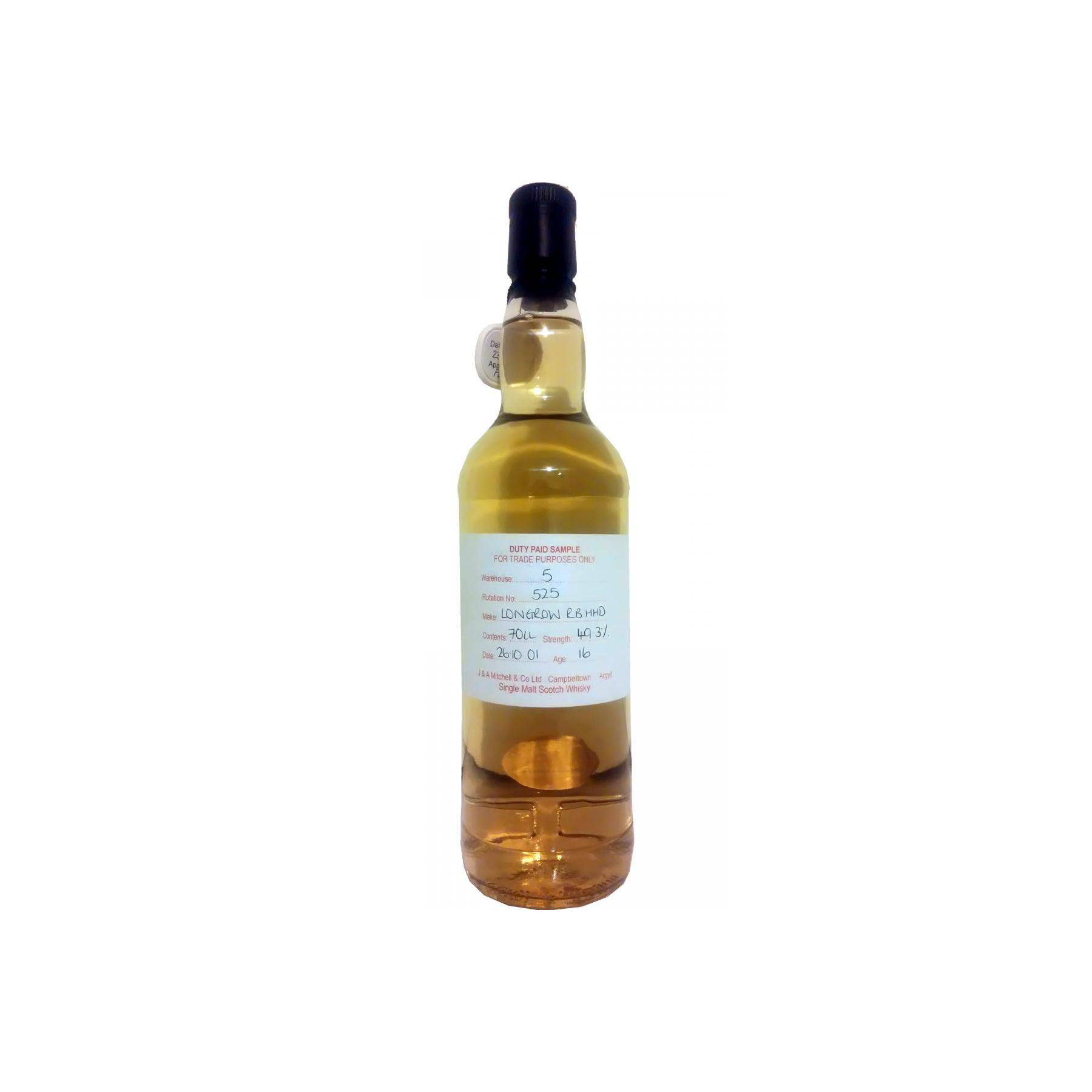Longrow Duty Paid Sample - For Trade Purposes Only 2001 16 Years Single Malt Whisky 2