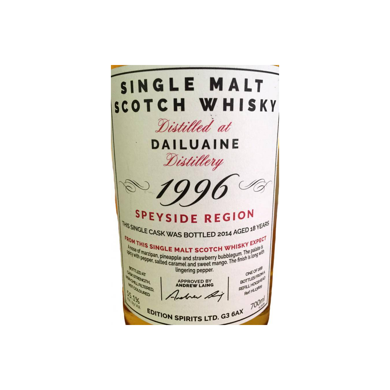 Dailuaine The First Editions 1996 18 Years Single Malt Whisky 3