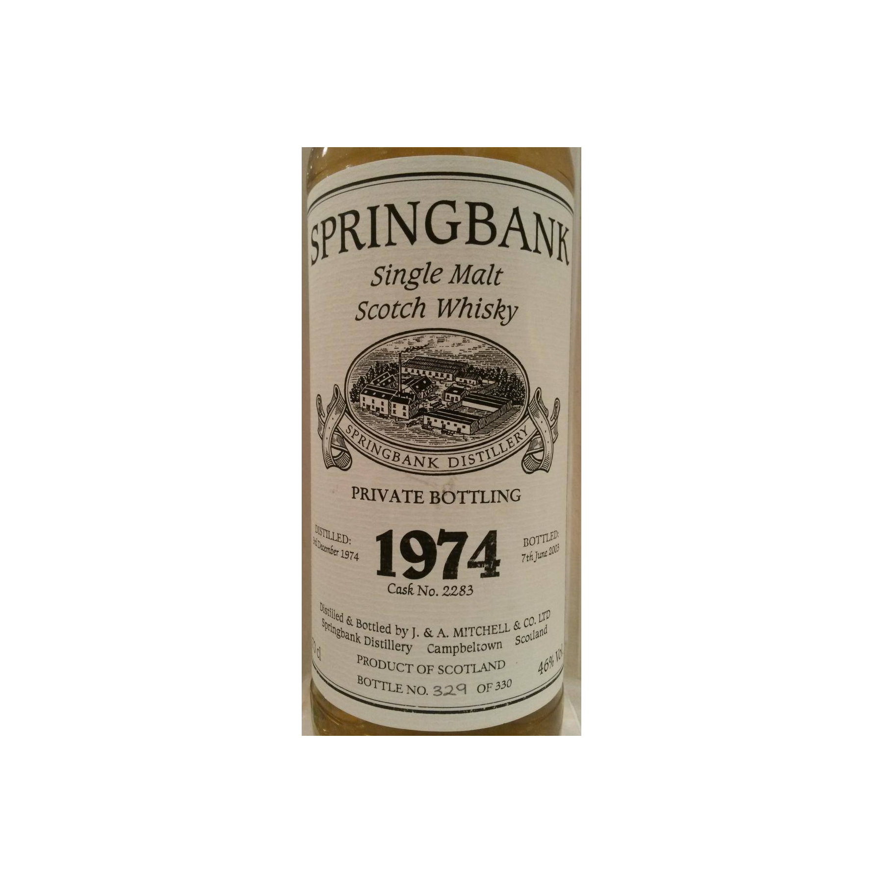Springbank Private Bottling 1974 28 Years Single Malt Whisky 2