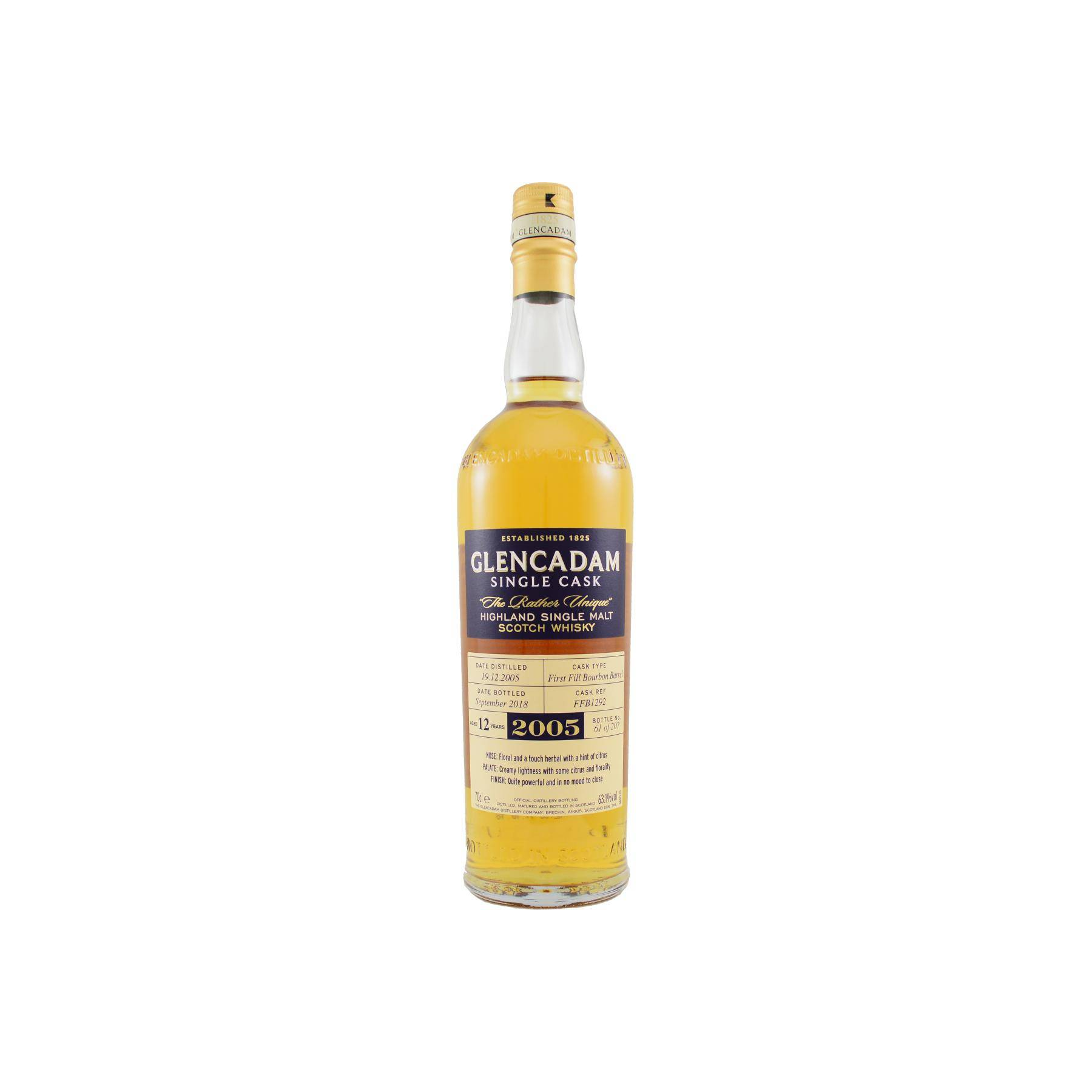 Glencadam Single Cask 2005 12 Years Single Malt Whisky