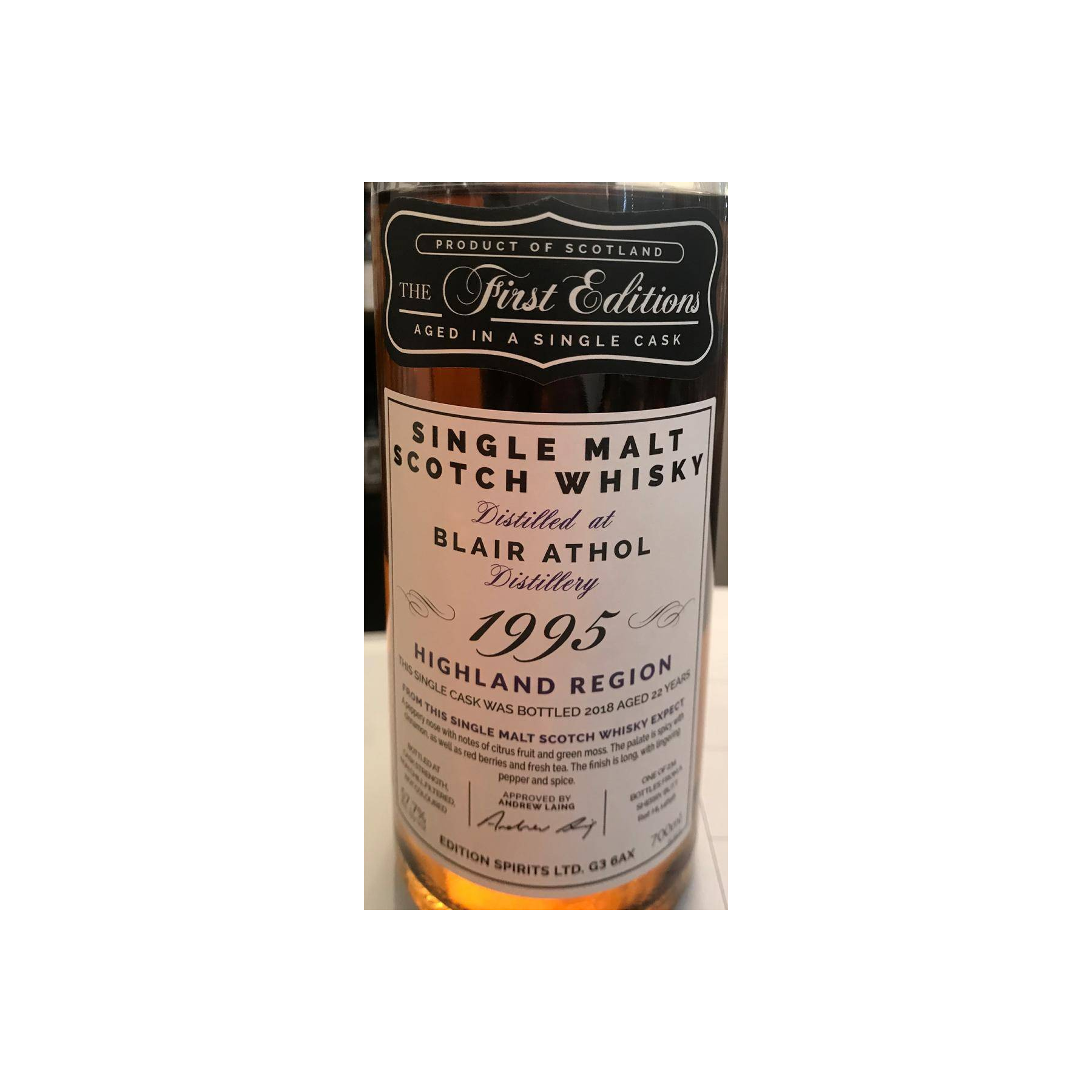 Blair Athol The First Editions 1995 22 Years Single Malt Whisky 2