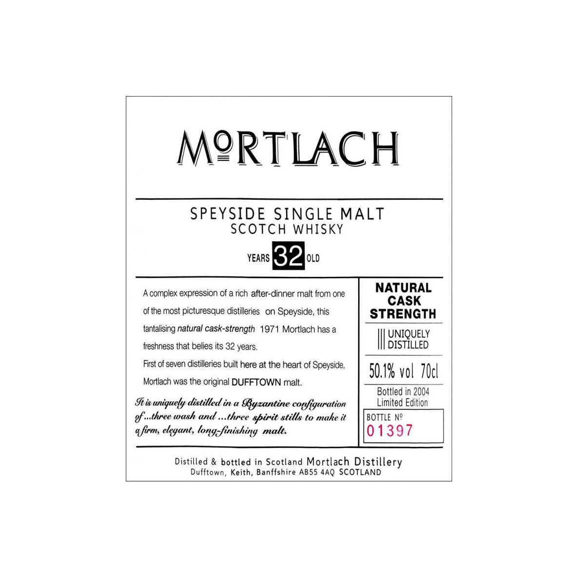 Mortlach 1971 32 Years Single Malt Whisky 2