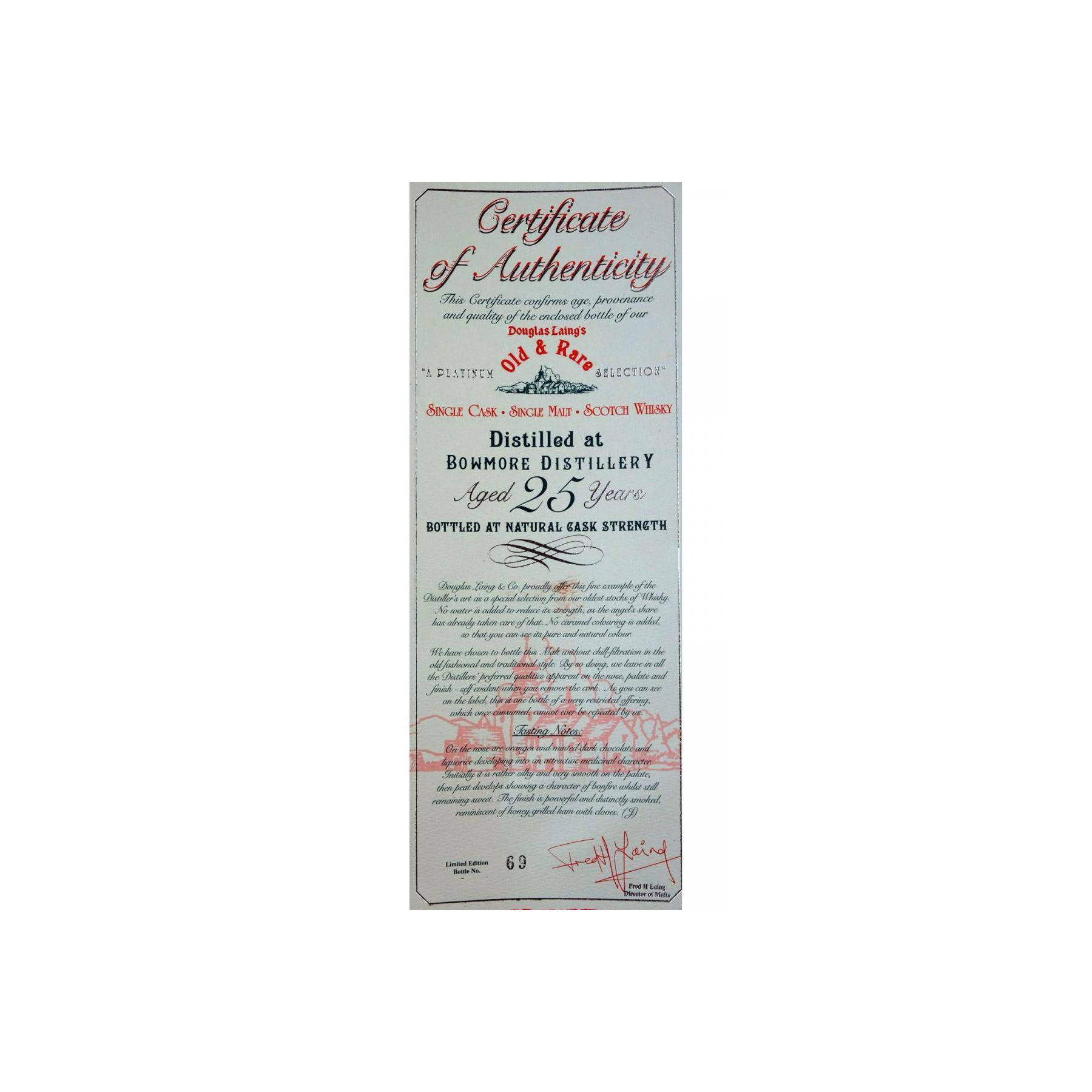 Bowmore 1983 25 Years Single Malt Whisky 3