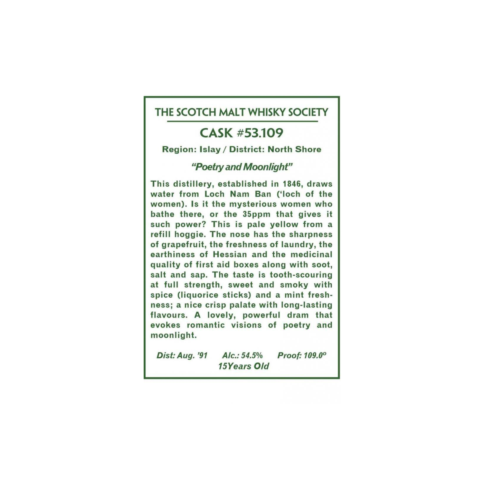 The Scotch Malt Whisky Society 1991 15 Years Single Malt Whisky