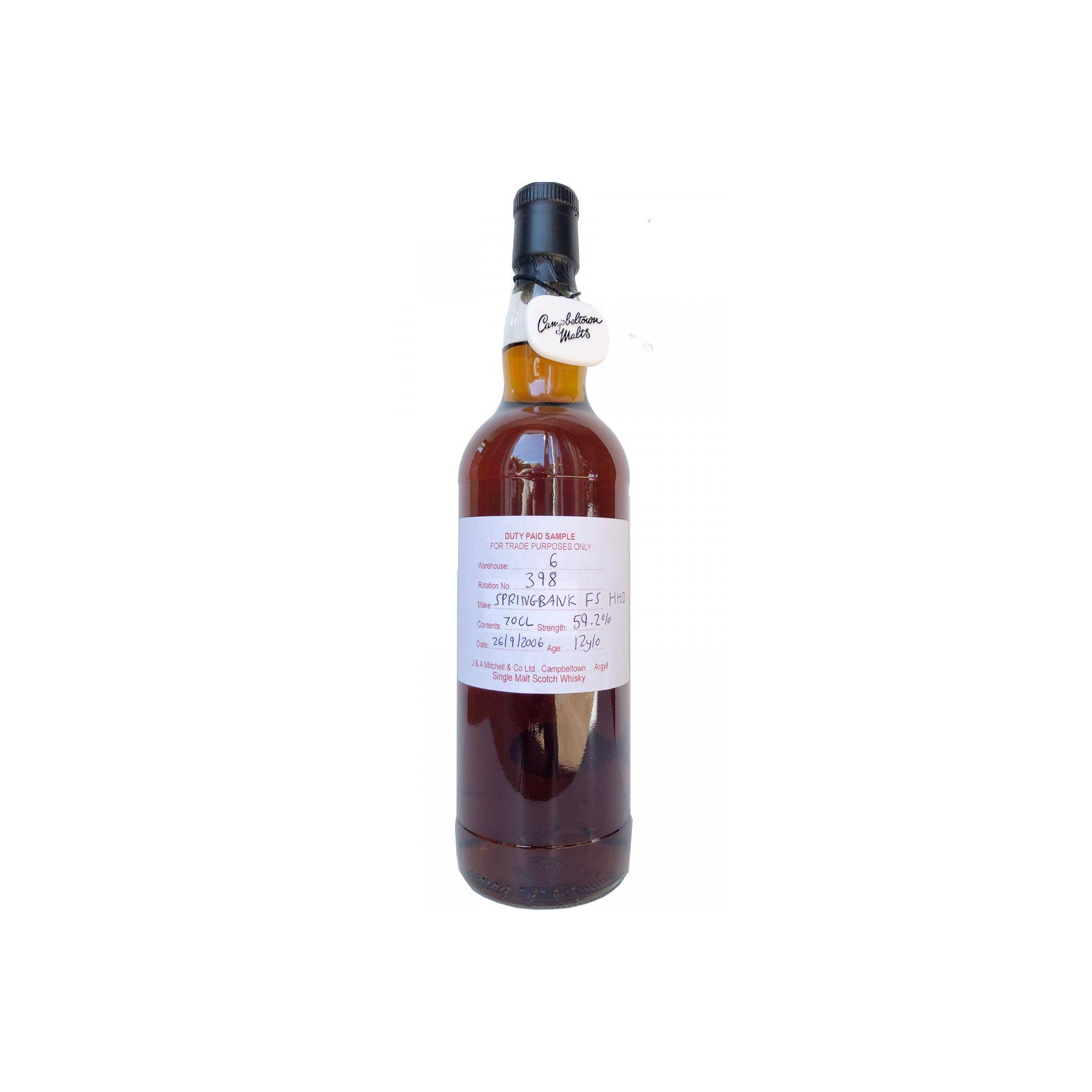 Springbank Duty Paid Sample - For Trade Purposes Only 2006 12 Years Single Malt Whisky