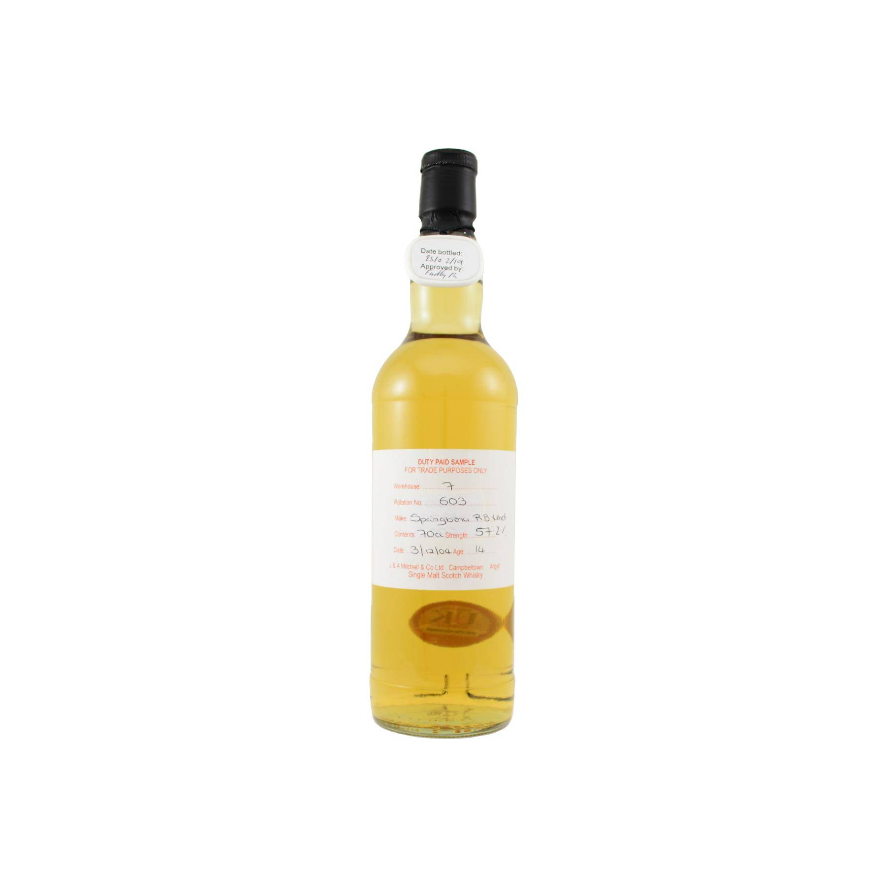 Springbank Duty Paid Sample - For Trade Purposes Only 2004 14 Years Single Malt Whisky