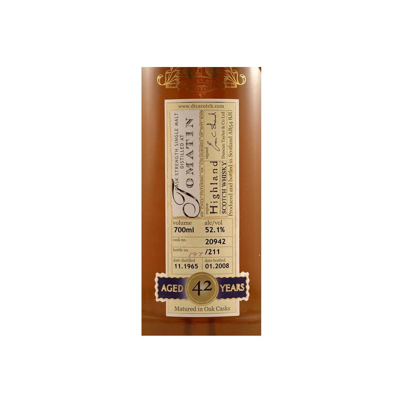 Tomatin Rare Auld 1965 42 Years Single Malt Whisky 2
