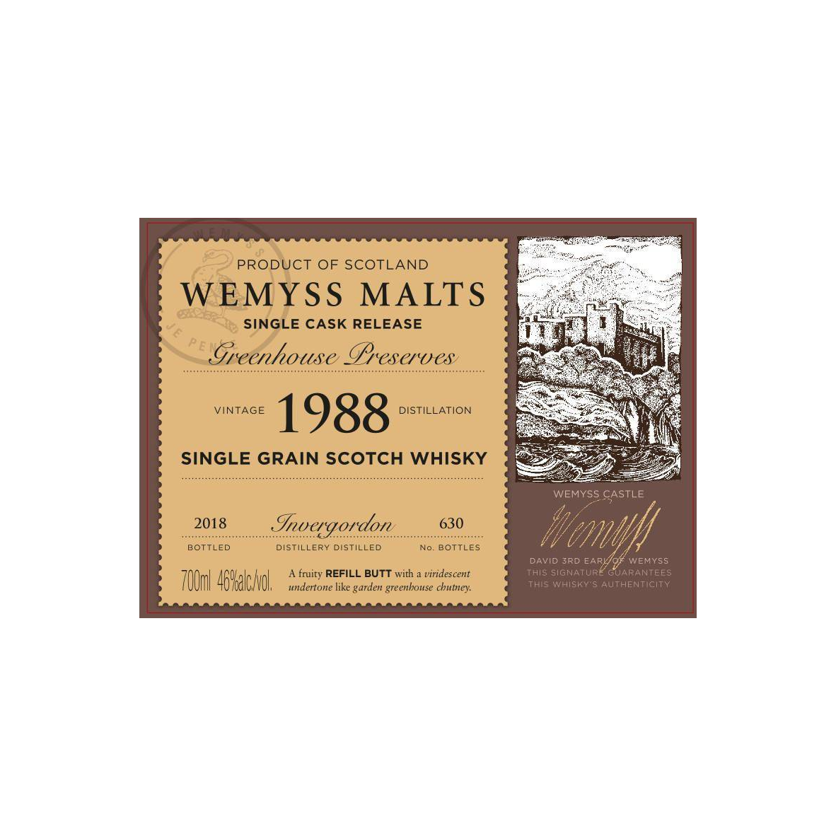 Invergordon 1988 30 Years Single Grain Whisky