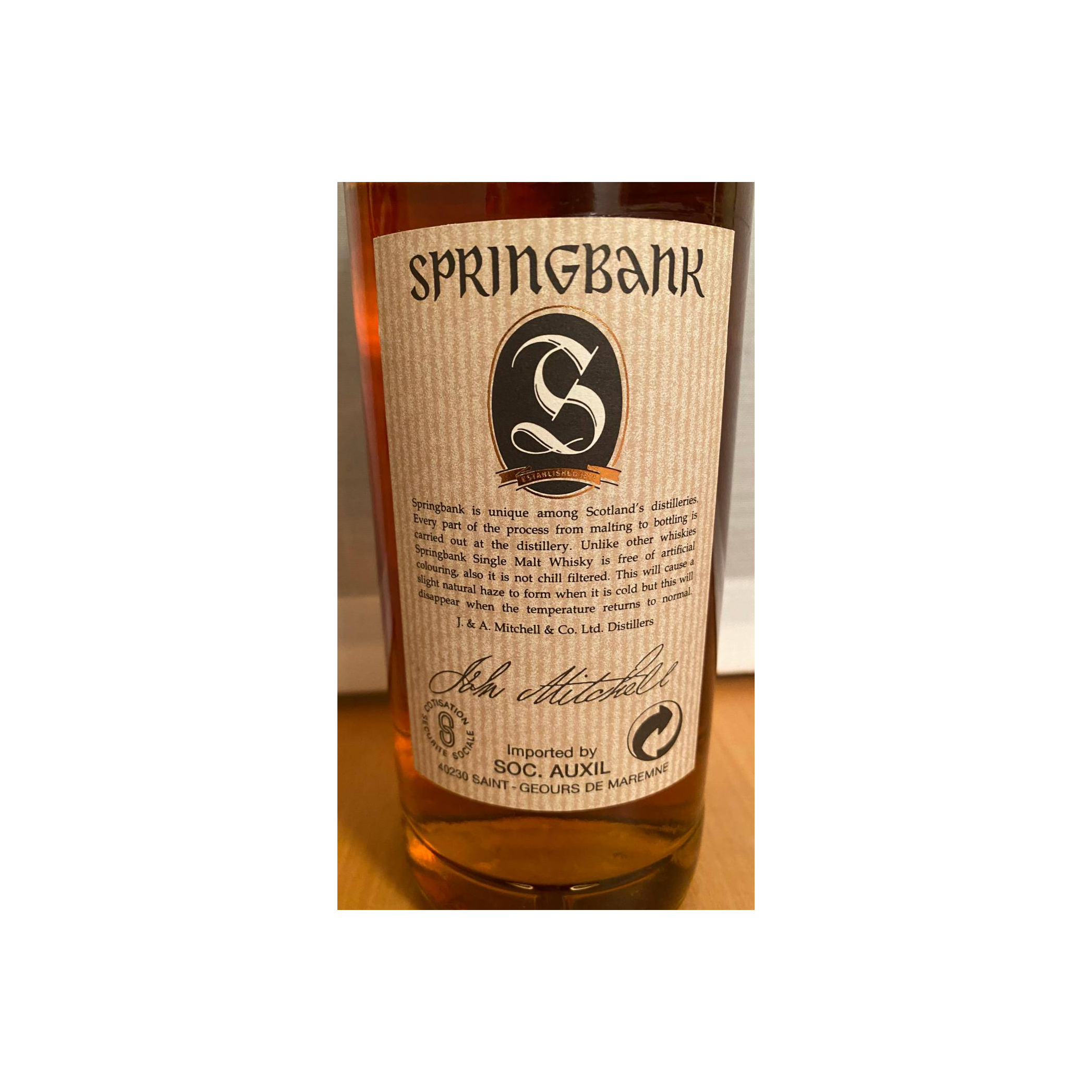 Springbank 21 Years Single Malt Whisky 3