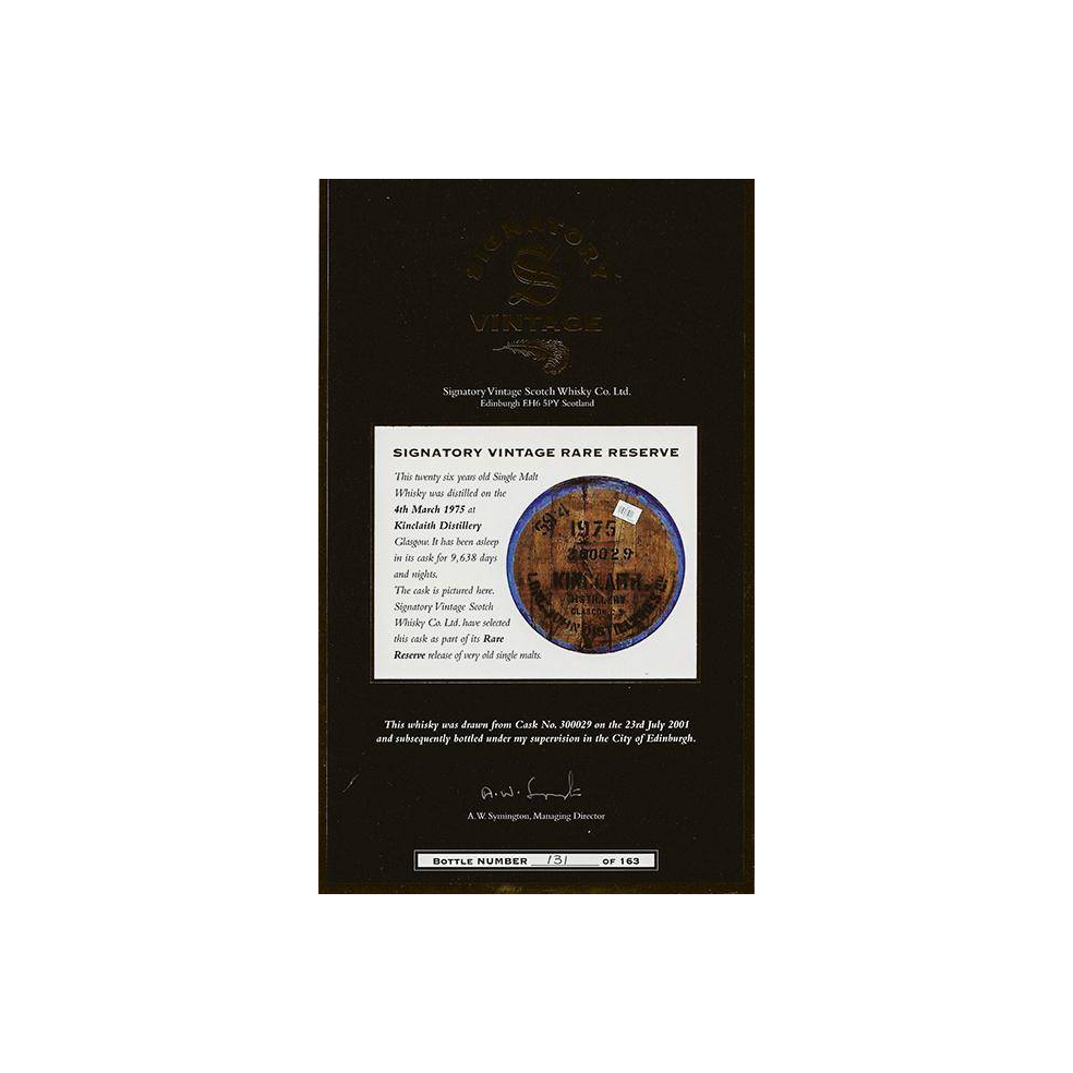 Kinclaith 1975 26 Years Single Malt Whisky 2