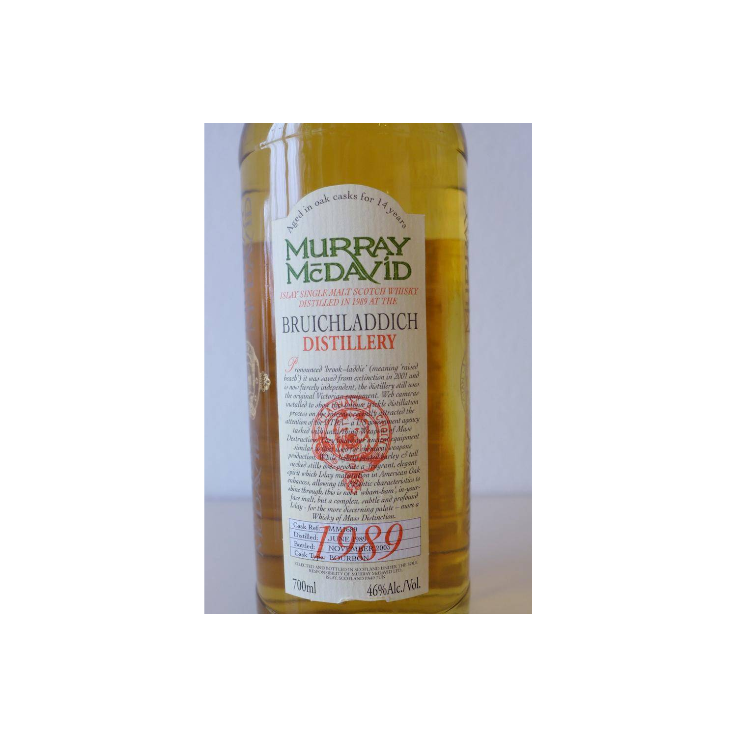 Bruichladdich 1989 14 Years Single Malt Whisky 3
