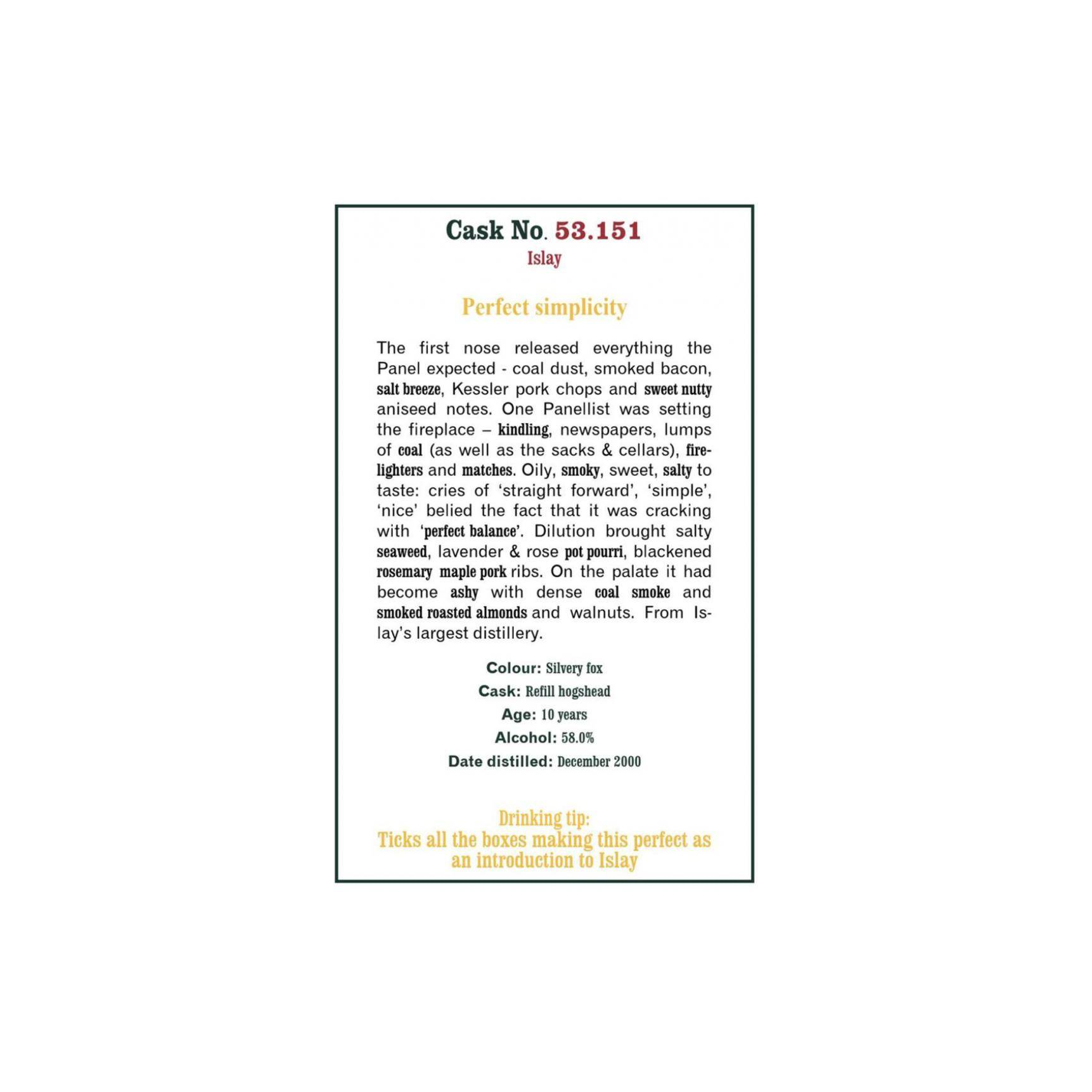 The Scotch Malt Whisky Society 2000 10 Years Single Malt Whisky