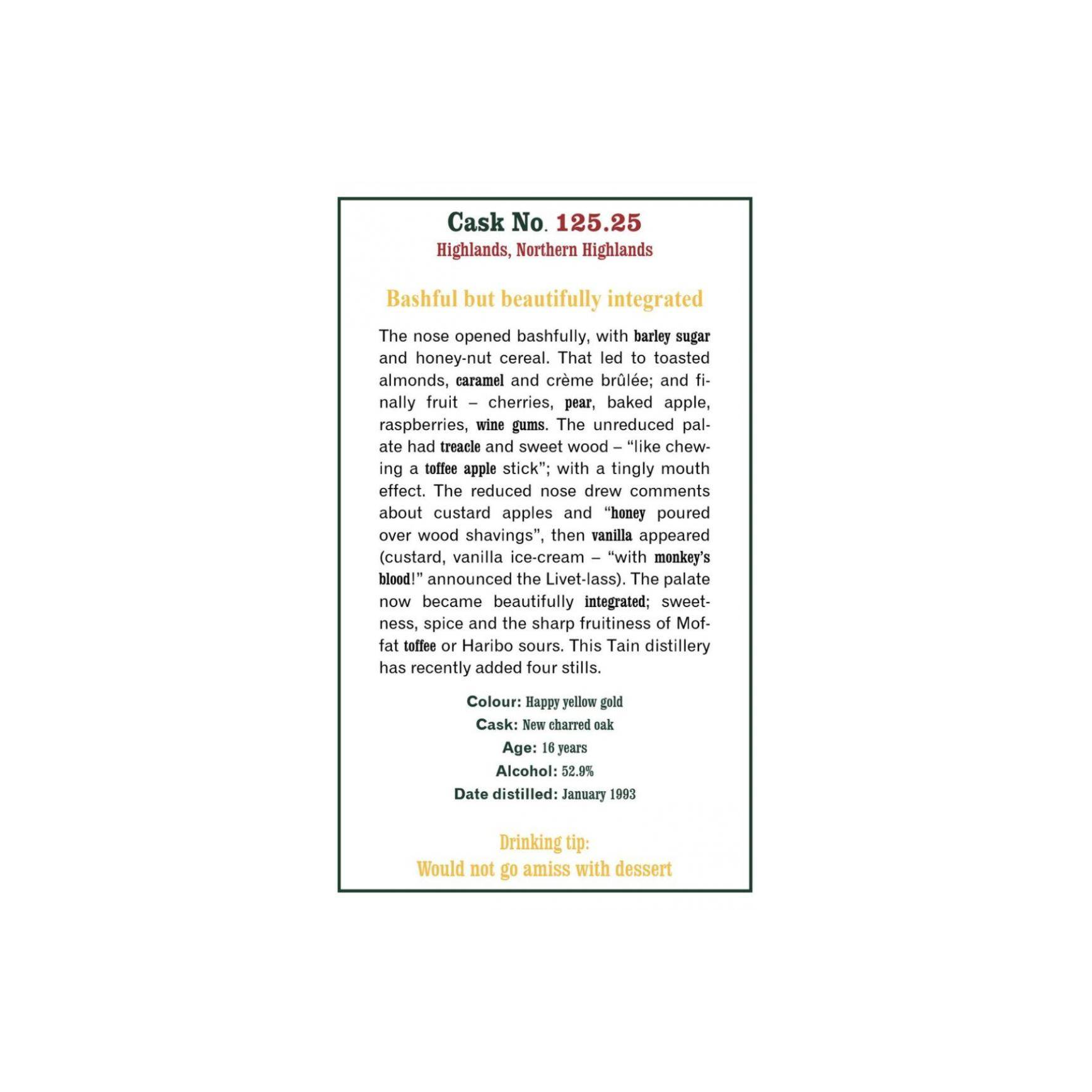 The Scotch Malt Whisky Society 1993 16 Years Single Malt Whisky