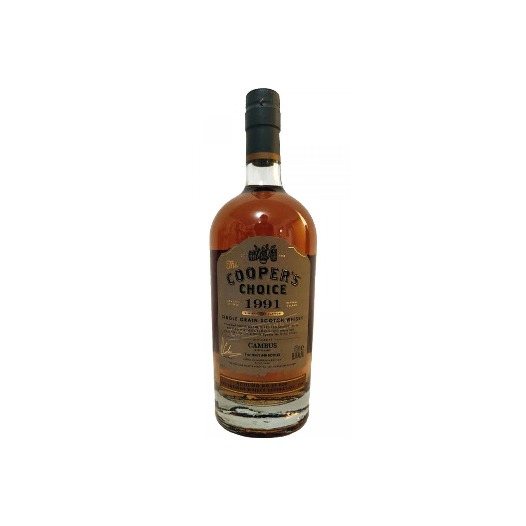 Cambus The Cooper's Choice 1991 26 Years Single Grain Whisky