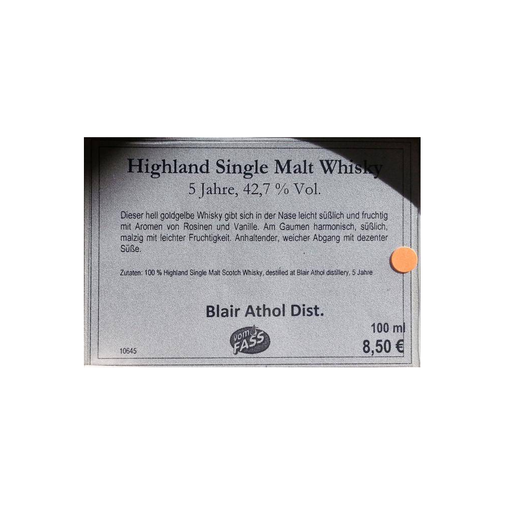 Blair Athol 5 Years Single Malt Whisky 2
