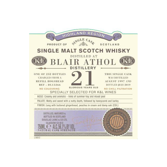 Blair Athol Old Particular 1997 21 Years Single Malt Whisky 3