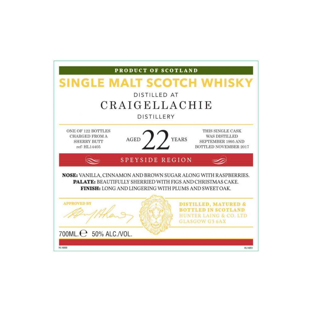 Craigellachie Old Malt Cask 1995 22 Years Single Malt Whisky 2